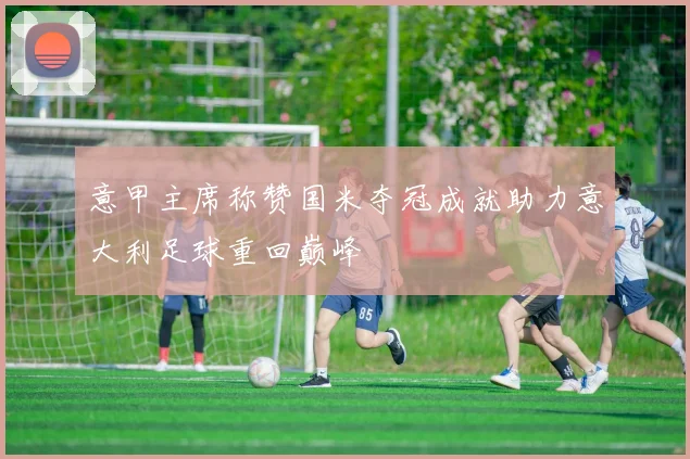 意甲主席称赞国米夺冠成就助力意大利足球重回巅峰